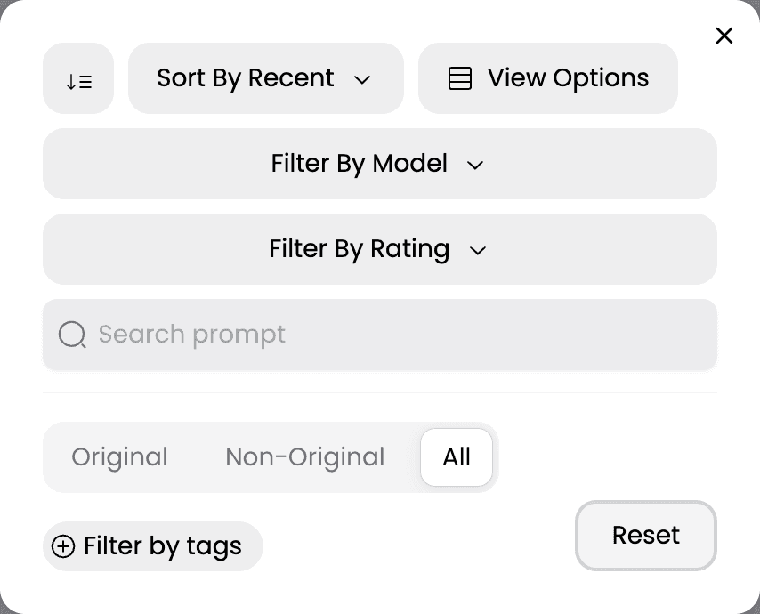 Amoihub filters screenshot